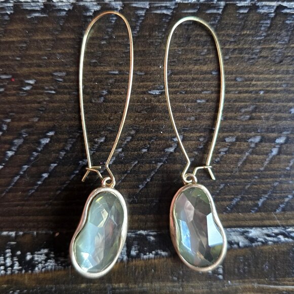 RIM SOHO Brass Dangle Earrings Designer Modern Sculptural Elegant Artsy Drop - Picture 1 of 4